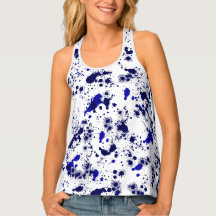 Splatter - Blue Tank Top