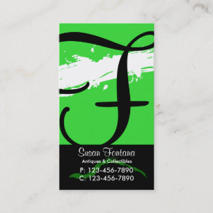 Splatter Business Card/ Green Card