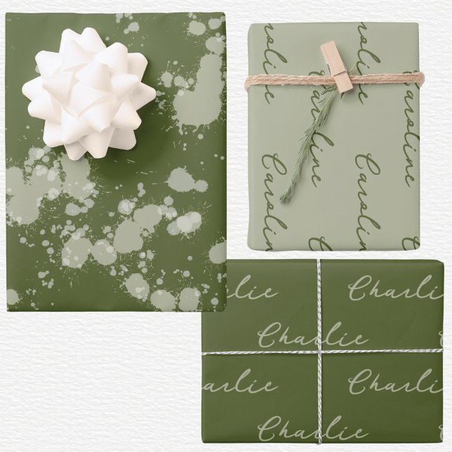 Splatter Christmas  Wrapping Paper Sheet (Creator Uploaded)