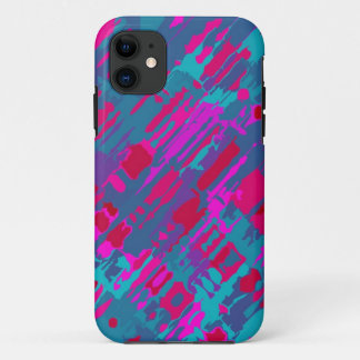 Splatter Design - blue pink iPhone 11 Case