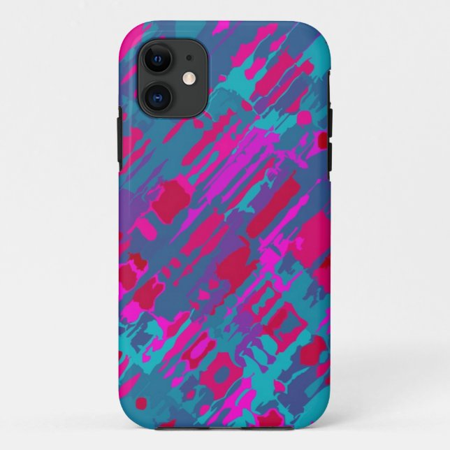 Splatter Design - blue pink Case-Mate iPhone Case (Back)