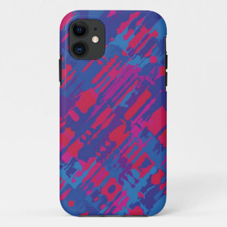 Splatter Design - blue red iPhone 11 Case