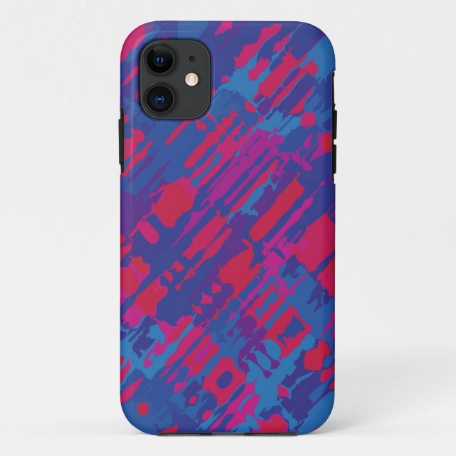 Splatter Design - blue red Case-Mate iPhone Case (Back)
