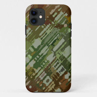 Splatter Design - green brown camouflage iPhone 11 Case
