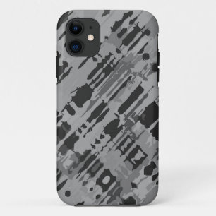 Splatter Design - grey camouflage iPhone 11 Case