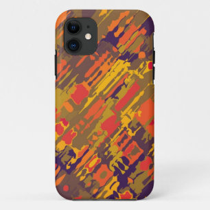 Splatter Design - olive violet iPhone 11 Case