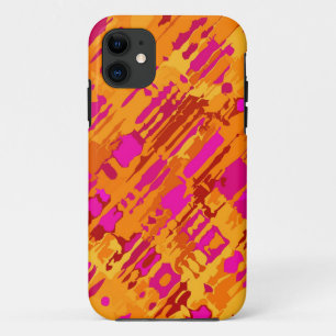 Splatter Design - orange pink iPhone 11 Case