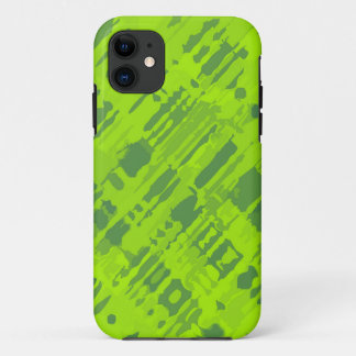 Splatter Design - spring green iPhone 11 Case