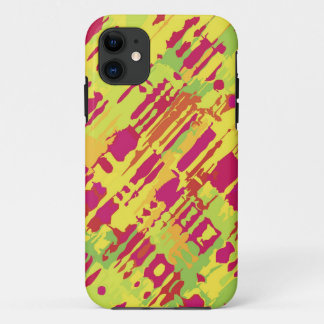 Splatter Design - yellow pink iPhone 11 Case