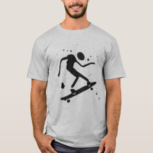 Splatter Graphic Skateboard T-Shirt