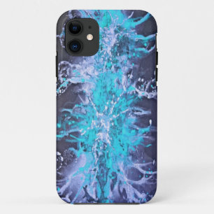Splatter Grunge Design - blue iPhone 11 Case