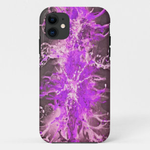 Splatter Grunge Design - purple iPhone 11 Case