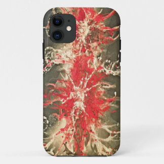 Splatter Grunge Design - red iPhone 11 Case
