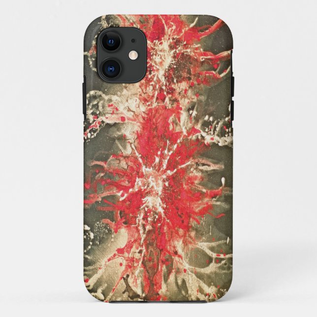 Splatter Grunge Design - red Case-Mate iPhone Case (Back)