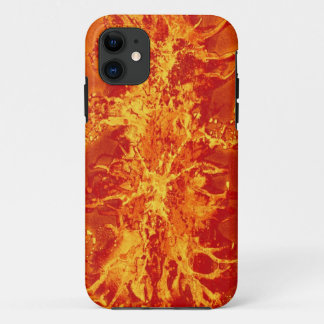 Splatter Grunge Design - red yellow iPhone 11 Case