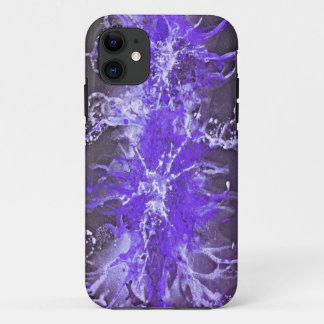 Splatter Grunge Design - violet iPhone 11 Case