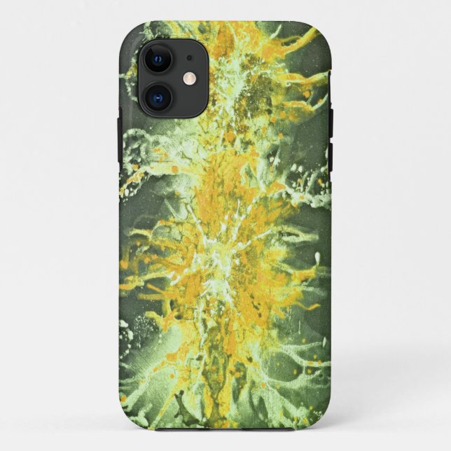 Splatter Grunge Design - yellow green Case-Mate iPhone Case (Back)