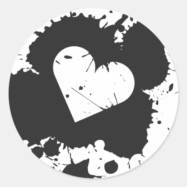 Splatter Heart 2 Sticker (Front)