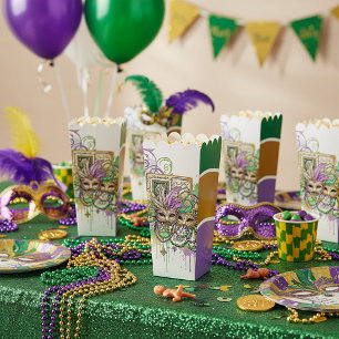 Splatter Mardi Gras collage Favour Box