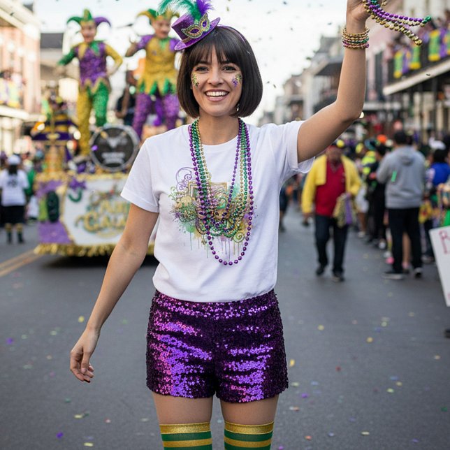 Splatter Mardi Gras collage T-Shirt (Creator Uploaded)