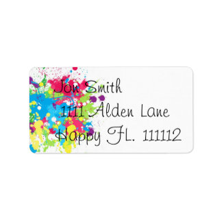 Splatter Paint Address Label