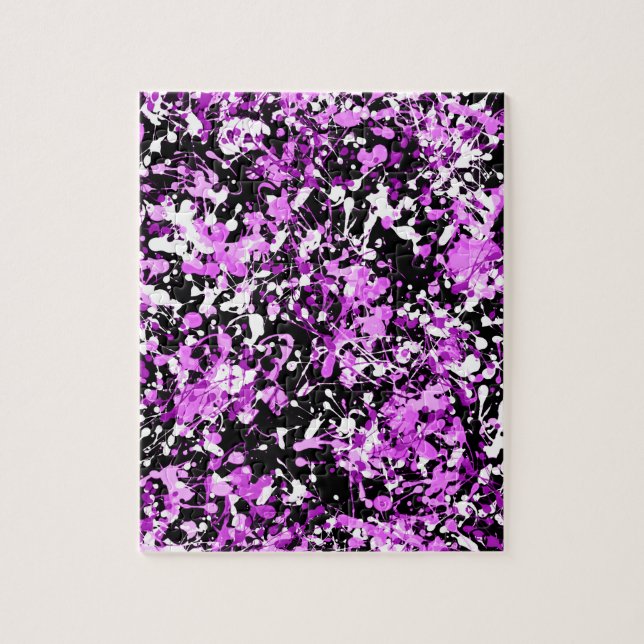 Splatter Paint in Orchid Jigsaw Puzzle (Vertical)