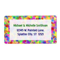 Splatter Paint Rainbow of Bright Colour Background