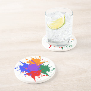 Splatter Paint Sandstone Coaster