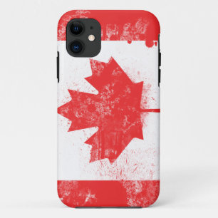 Splatter Painted Flag of Canada iPhone 11 Case