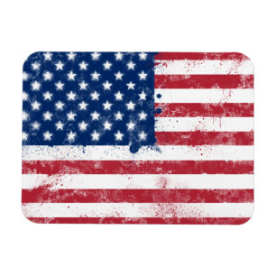 Splatter Painted Flag of the USA Magnet