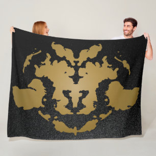 Splatter Rorschach Inkblot Test Fleece Blanket