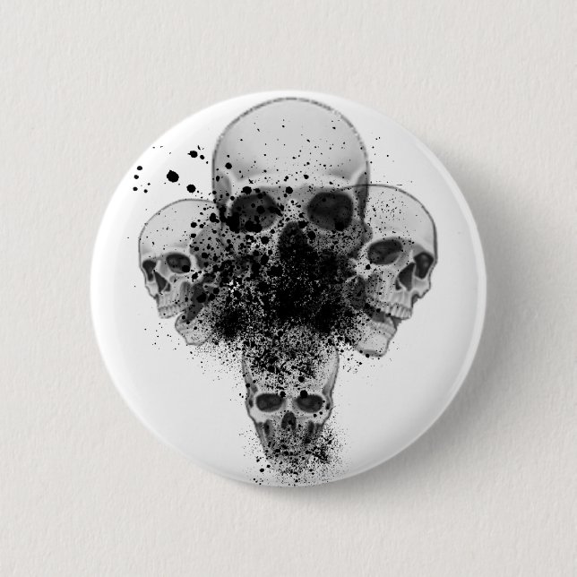 Splatter Skull Button (Front)