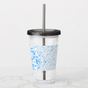 Splatter Texture - Blue Acrylic Tumbler