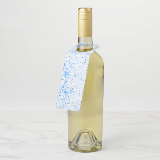 Splatter Texture - Blue Bottle Tag (Angled)