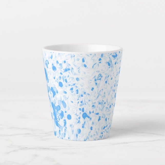 Splatter Texture - Blue Latte Mug (Front)