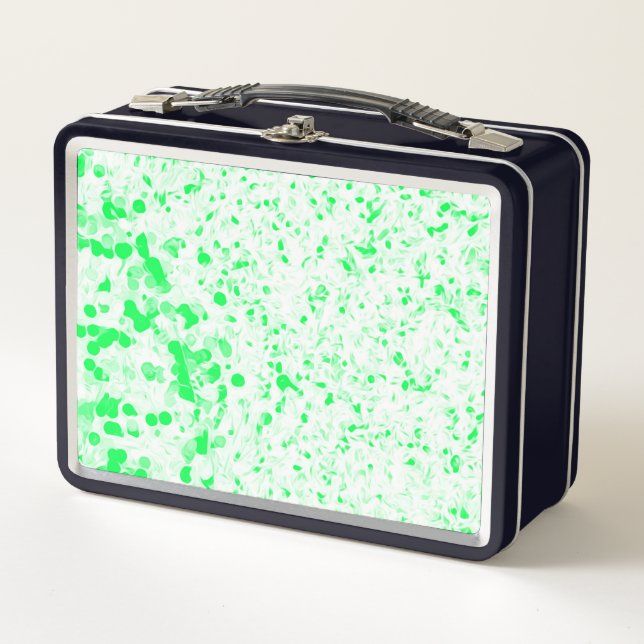 Splatter Texture - Green Metal Lunch Box (Front)