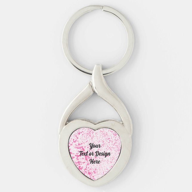 Splatter Texture - Pink Keychain (Front)