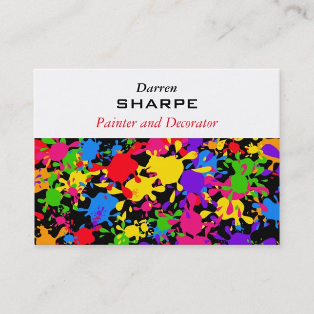 Splatter Wallpaper Business Card (Front)