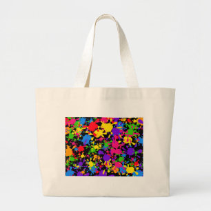 Splatter Wallpaper Large Tote Bag