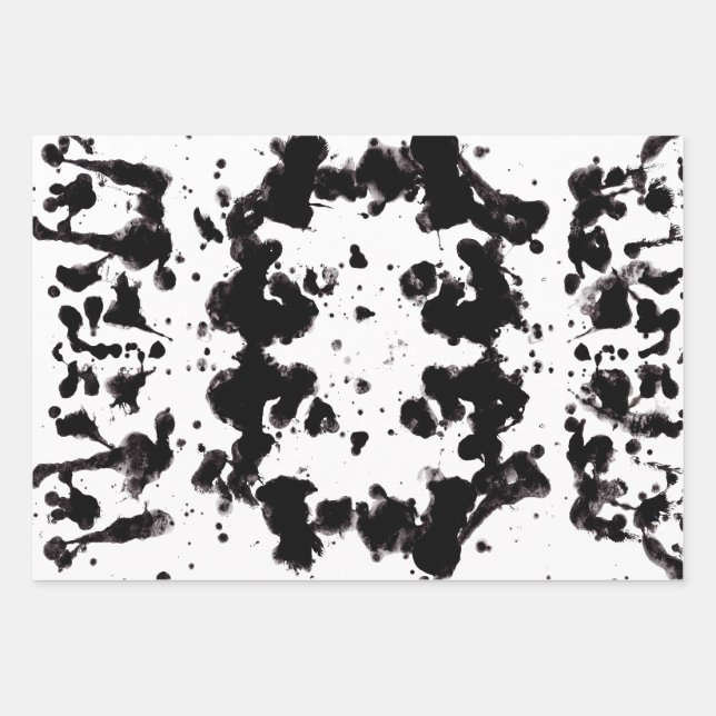 Splatter Wrapping Paper Flat Sheet Set of 3 (Front 3)