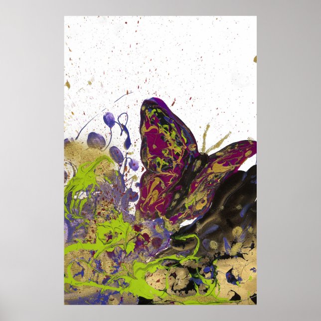 Splattered Butterfly Matte Print (32" x 48") (Front)
