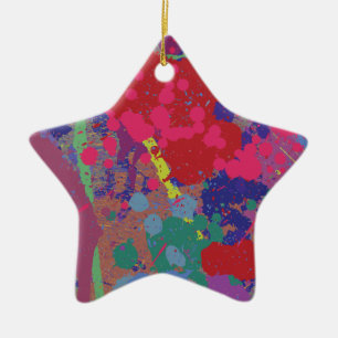 Splattered Ceramic Tree Decoration