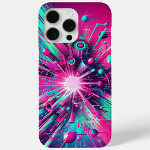 Splattered Chaos: neon paint splatters iPhone 15 Pro Max Case