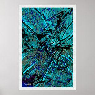 Splattered Over Paint Splatter Poster