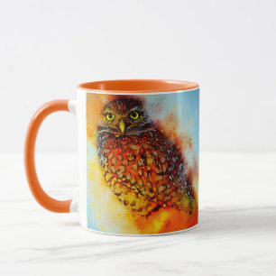 Splattered owl mug