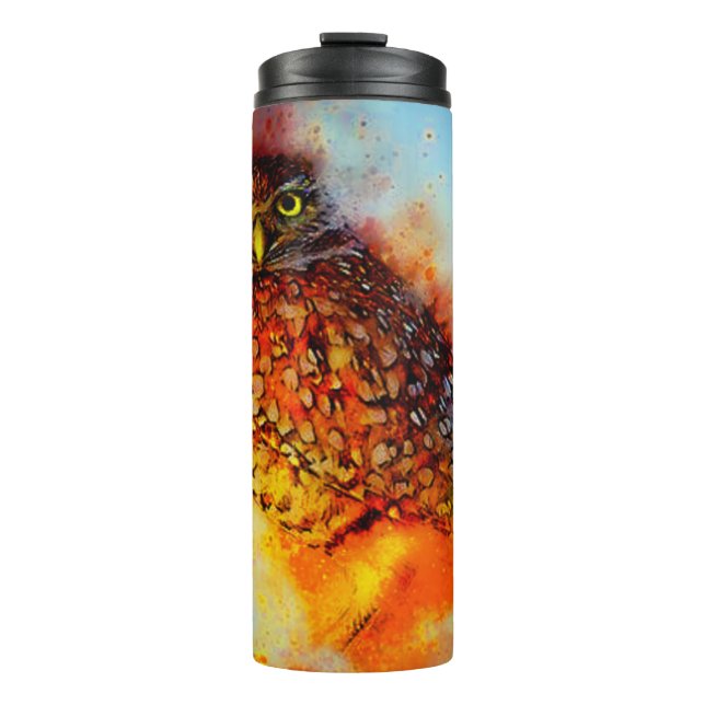Splattered owl  thermal tumbler (Front)