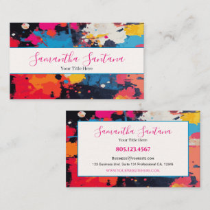 Splattered Paint Bold Artistic Business Card