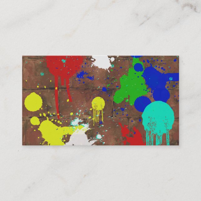 Splattered Paint Business Card (Front)