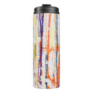 Splattered paint on white backgroundpaint,art,fine thermal tumbler