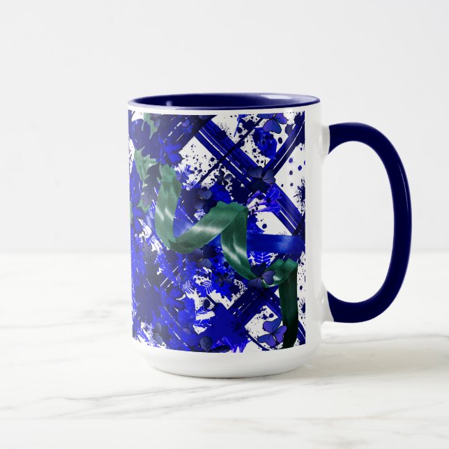 Splattered Plaid Mug (Right)